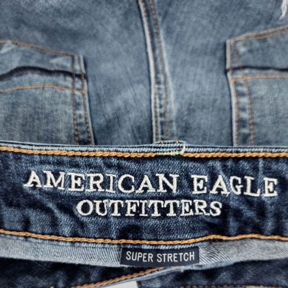 American Eagle Jean Shorts Super Stretch Shortie Size 00 - Picture 4 of 5